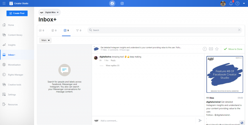 Facebook Creator Studio: A tool to manage Instagram & Facebook Pages easily 3
